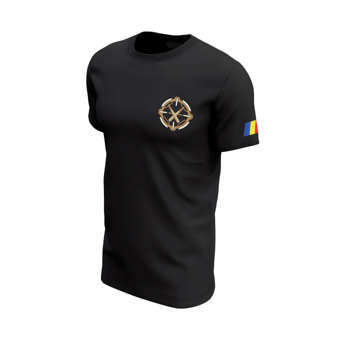 Echipa de Contra Lunetişti - Tricou Premium din Bumbac 100%, 190 GSM, Pre-Micșorat - Negru [3]