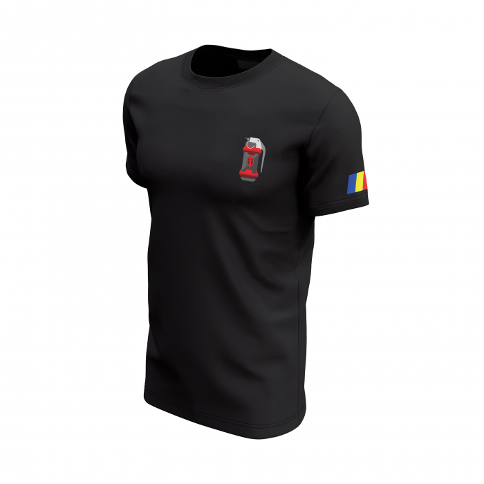 Echipa de Intervenție Contrateroristă - Tricou Premium din Bumbac 100%, 190 GSM, Pre-Micșorat - Negru [3]