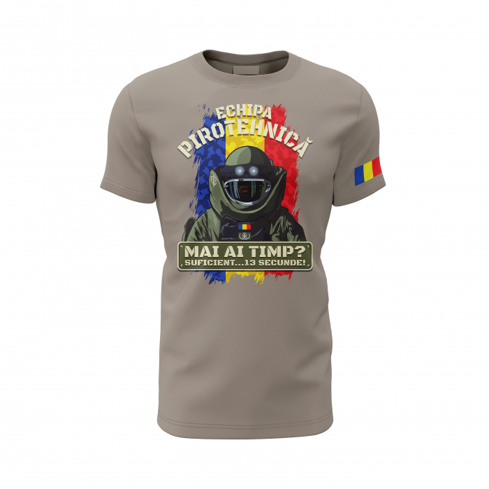 Echipa Pirotehnică - Tricou Premium din Bumbac 100%, 190 GSM, Pre-Micșorat - Zinc [2]