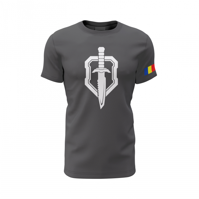 Emblema Spec Ops - Tricou Premium din Bumbac 100%, 190 GSM, Pre-Micșorat - Gri Închis [2]