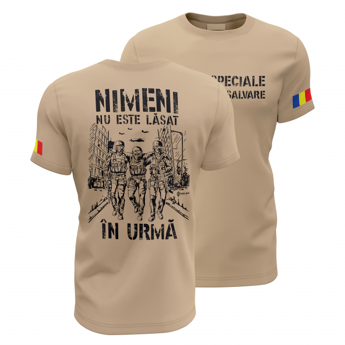 Forțe Speciale - Căutare şi Salvare - Tricou Premium din Bumbac 100%, 190 GSM, Pre-Micșorat - Crem [1]