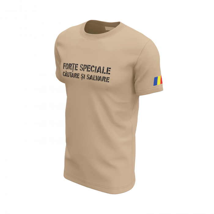 Forțe Speciale - Căutare şi Salvare - Tricou Premium din Bumbac 100%, 190 GSM, Pre-Micșorat - Crem [3]