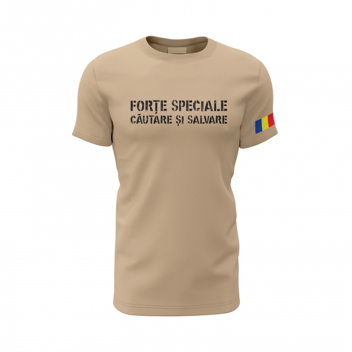 Forțe Speciale - Căutare şi Salvare - Tricou Premium din Bumbac 100%, 190 GSM, Pre-Micșorat - Crem [2]