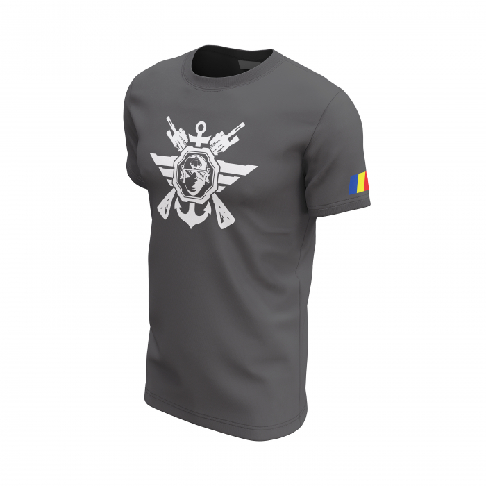 Forțe Speciale - Tricou Premium din Bumbac 100%, 190 GSM, Pre-Micșorat - Gri Închis [3]