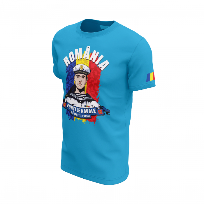 Forțele Navale - Tricou Premium din Bumbac 100%, 190 GSM, Pre-Micșorat - Albastru [3]