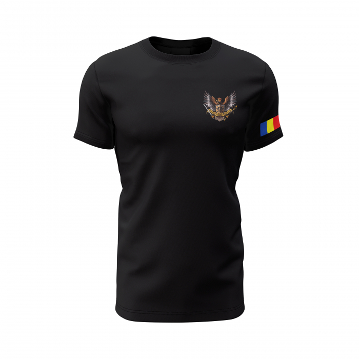 Forțele Speciale Române - Tricou Premium din Bumbac 100%, 190 GSM, Pre-Micșorat - Negru [2]