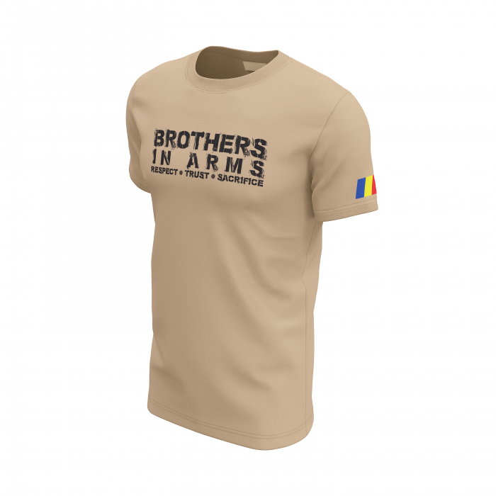 Fraţi de Arme - Tricou Premium din Bumbac 100%, 190 GSM, Pre-Micșorat - Crem [3]