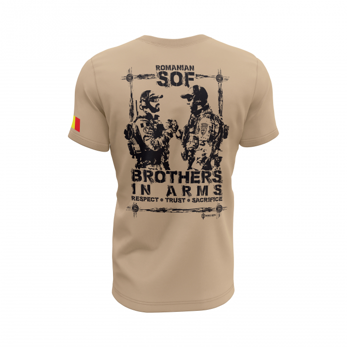 Fraţi de Arme - Tricou Premium din Bumbac 100%, 190 GSM, Pre-Micșorat - Crem [4]
