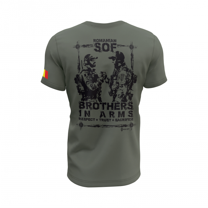 Fraţi de Arme - Tricou Premium din Bumbac 100%, 190 GSM, Pre-Micșorat - Khaki [4]