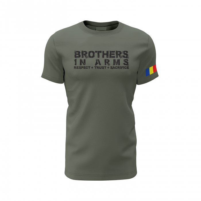 Fraţi de Arme - Tricou Premium din Bumbac 100%, 190 GSM, Pre-Micșorat - Khaki [2]