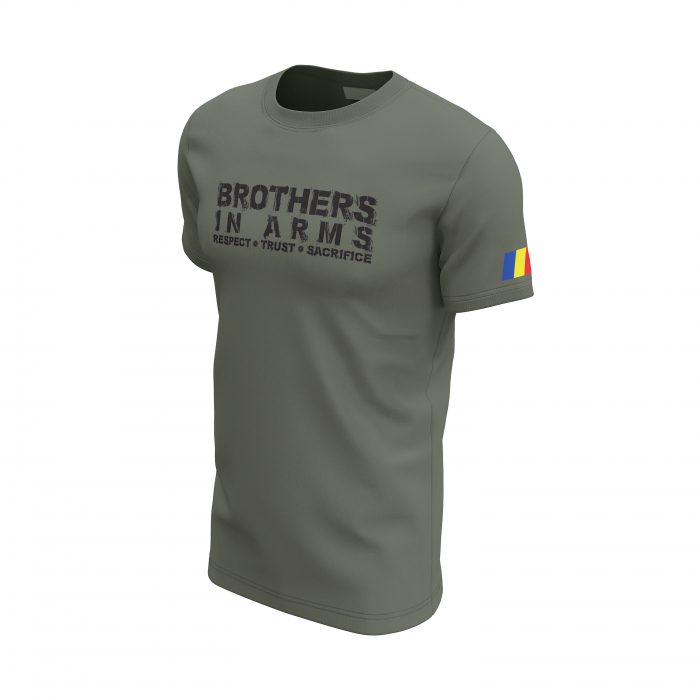 Fraţi de Arme - Tricou Premium din Bumbac 100%, 190 GSM, Pre-Micșorat - Khaki [3]