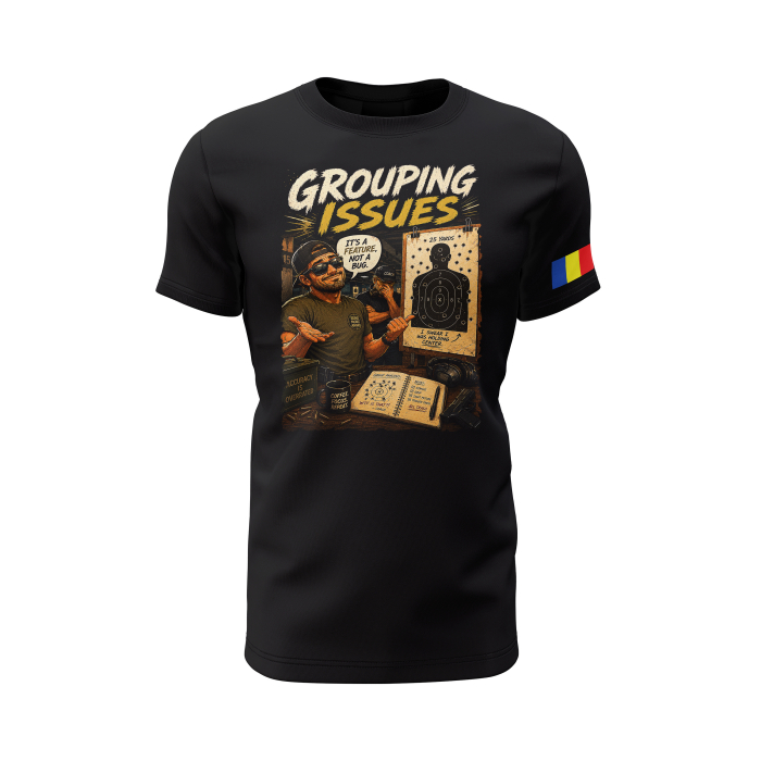 Grouping Issues - Tricou Premium din Bumbac 100%, 190 GSM, Pre-Micșorat - Negru [2]