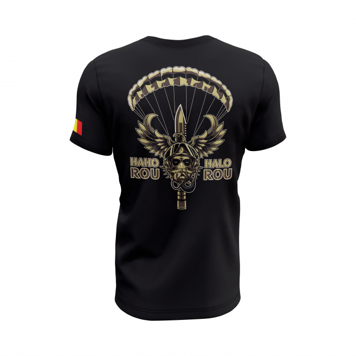 HAHO - HALO - Tricou Premium din Bumbac 100%, 190 GSM, Pre-Micșorat - Negru [4]