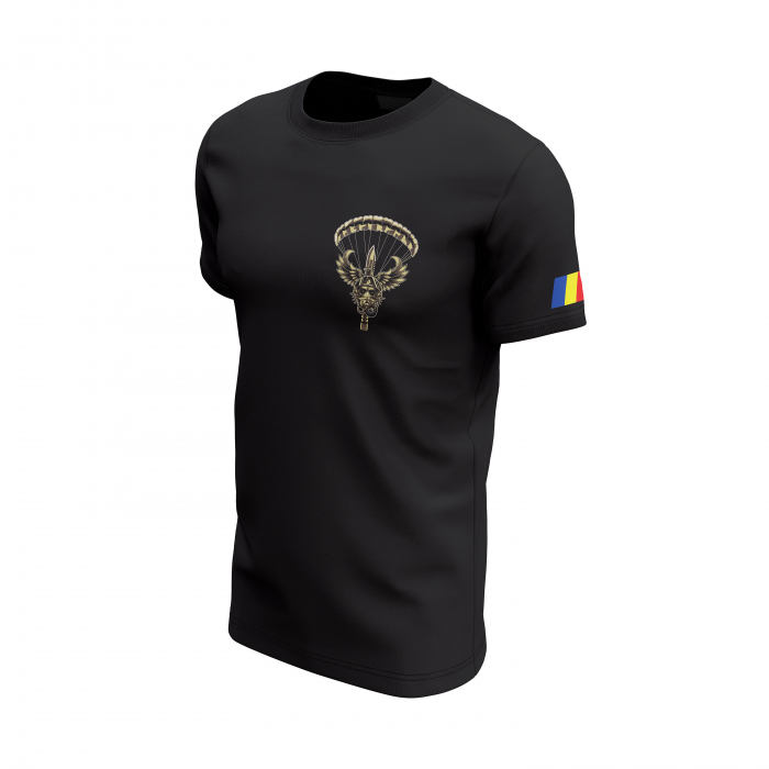 HAHO - HALO - Tricou Premium din Bumbac 100%, 190 GSM, Pre-Micșorat - Negru [3]