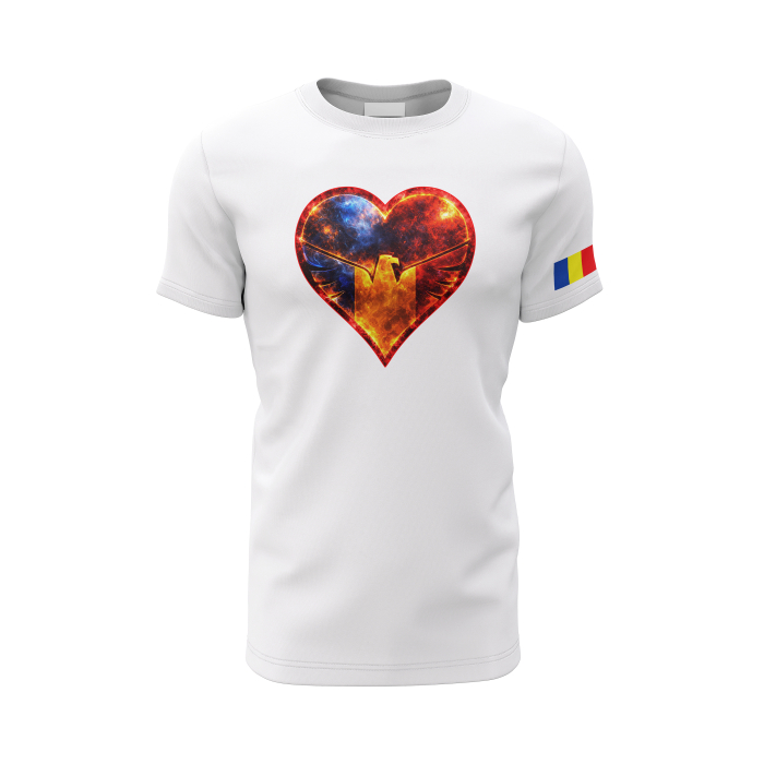 Inimă V1.0 - Tricou Premium din Bumbac 100%, 190 GSM, Pre-Micșorat - Alb [2]