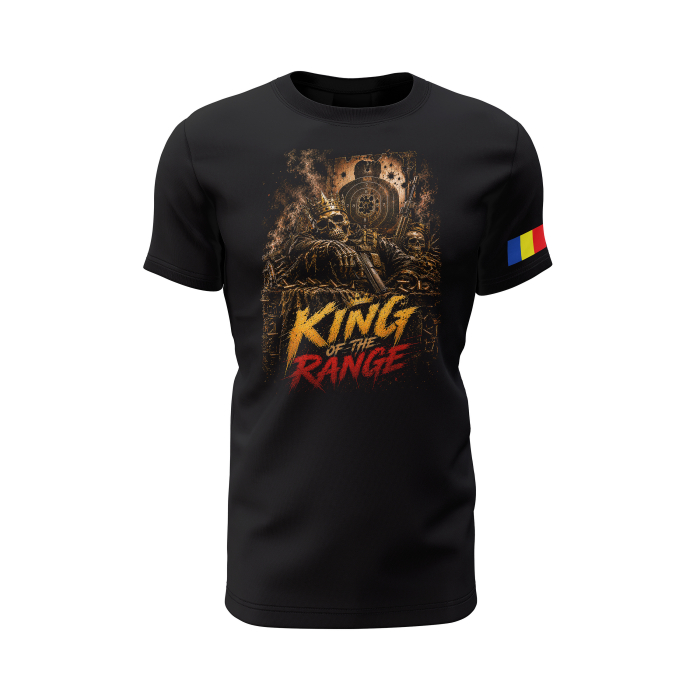 King Of The Range V2.0 - Tricou Premium din Bumbac 100%, 190 GSM, Pre-Micșorat - Negru [2]