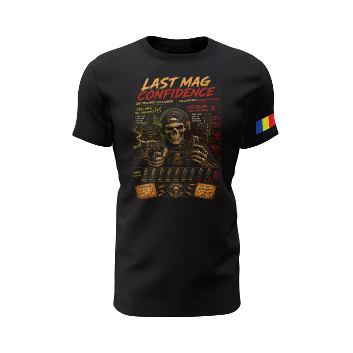 Last Mag Confidence V1.0 - Tricou Premium din Bumbac 100%, 190 GSM, Pre-Micșorat - Negru [2]
