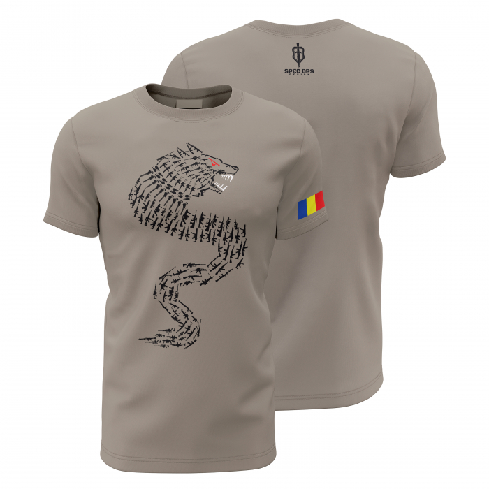 Lupul din Arme - Tricou Premium din Bumbac 100%, 190 GSM, Pre-Micșorat - Zinc [1]