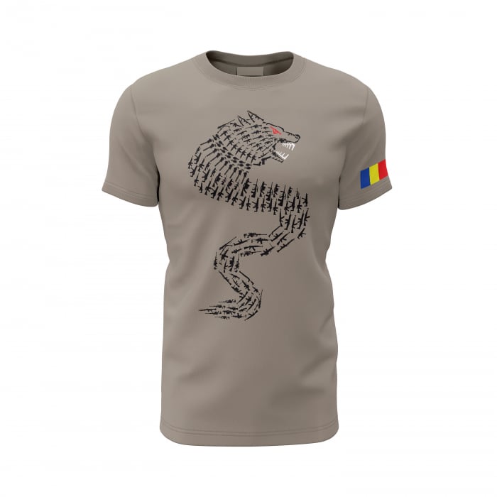 Lupul din Arme - Tricou Premium din Bumbac 100%, 190 GSM, Pre-Micșorat - Zinc [2]