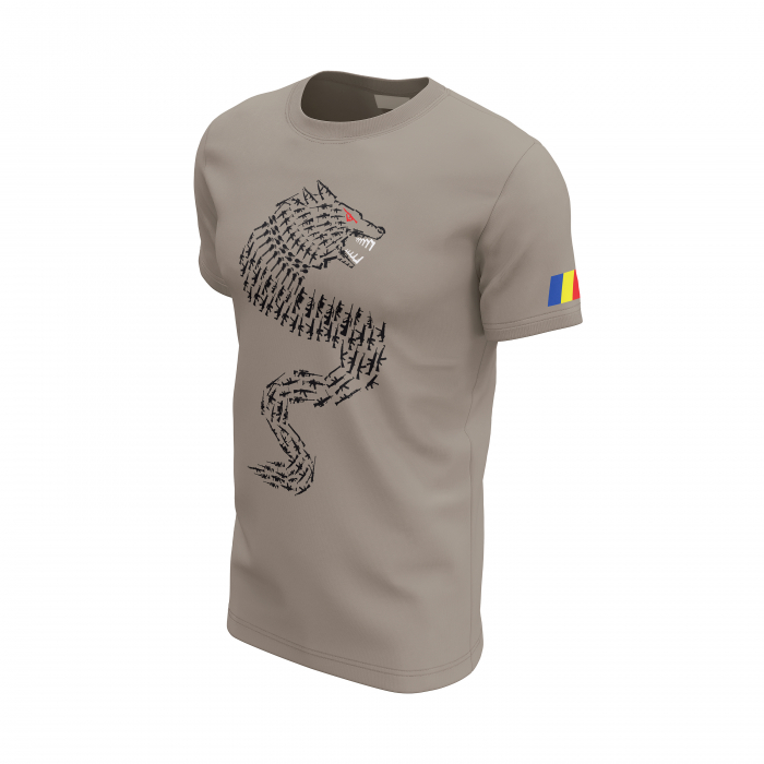 Lupul din Arme - Tricou Premium din Bumbac 100%, 190 GSM, Pre-Micșorat - Zinc [3]