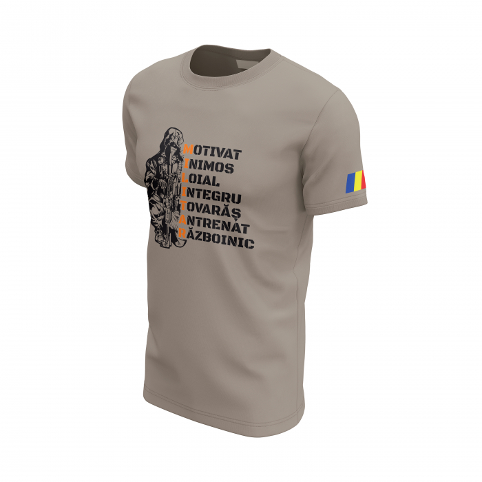 MILITAR - Tricou Premium din Bumbac 100%, 190 GSM, Pre-Micșorat - Zinc [3]