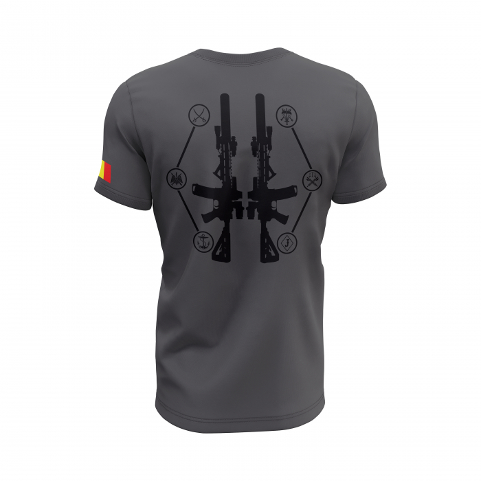 Modul Tactic: ACTIVAT - Tricou Premium din Bumbac 100%, 190 GSM, Pre-Micșorat - Gri Închis [4]