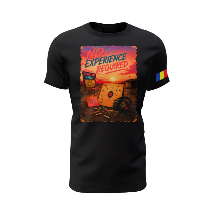 No Experience Required - Tricou Premium din Bumbac 100%, 190 GSM, Pre-Micșorat - Negru [2]