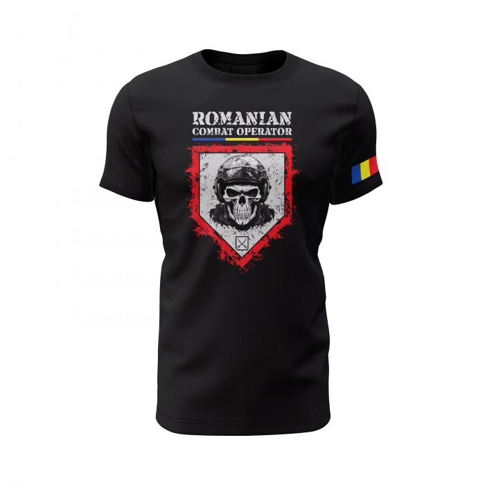 Operator de Luptă - Tricou Premium din Bumbac 100%, 190 GSM, Pre-Micșorat - Negru [2]