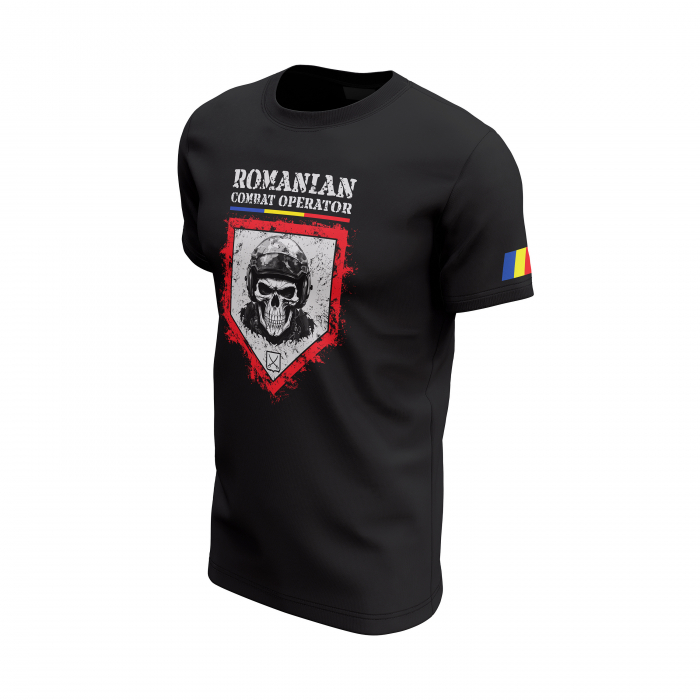 Operator de Luptă - Tricou Premium din Bumbac 100%, 190 GSM, Pre-Micșorat - Negru [3]