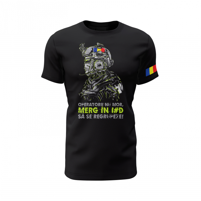 Operator Reîncarnat - Tricou Premium din Bumbac 100%, 190 GSM, Pre-Micșorat - Negru [2]