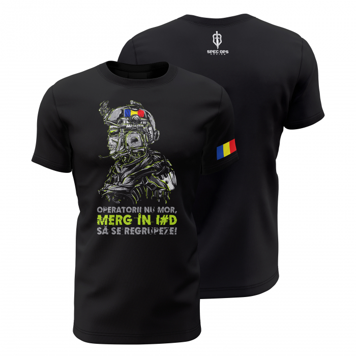 Operator Reîncarnat - Tricou Premium din Bumbac 100%, 190 GSM, Pre-Micșorat - Negru [1]