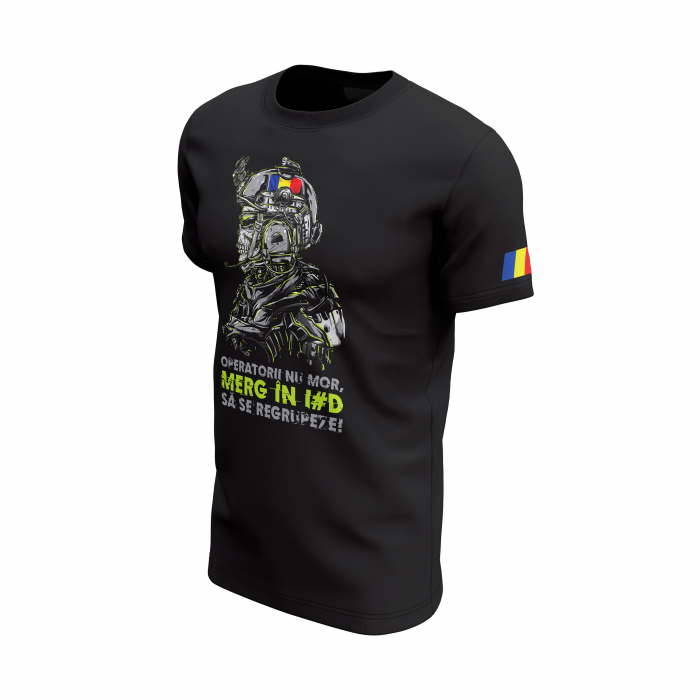 Operator Reîncarnat - Tricou Premium din Bumbac 100%, 190 GSM, Pre-Micșorat - Negru [3]