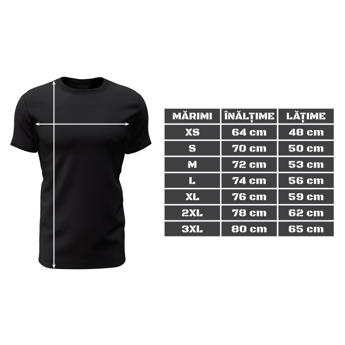 Patriot V1.0 - Tricou Premium din Bumbac 100%, 190 GSM, Pre-Micșorat - Negru [4]