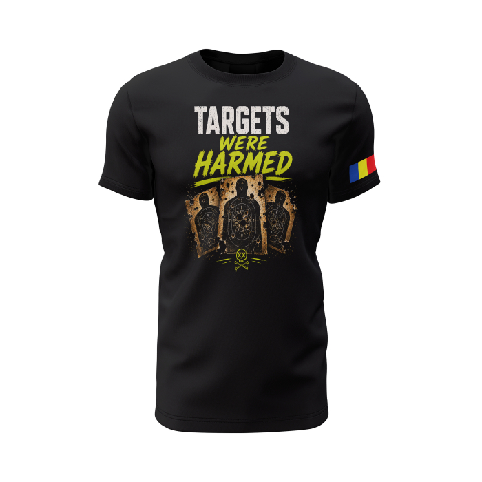 Targets Were Harmed - Tricou Premium din Bumbac 100%, 190 GSM, Pre-Micșorat - Negru [2]