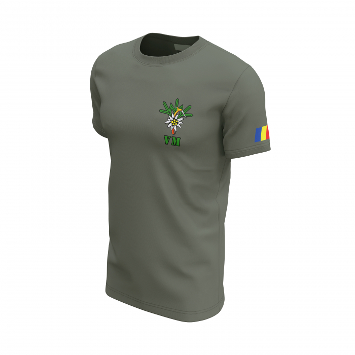 Vânători de Munte - Tricou Premium din Bumbac 100%, 190 GSM, Pre-Micșorat - Khaki [3]