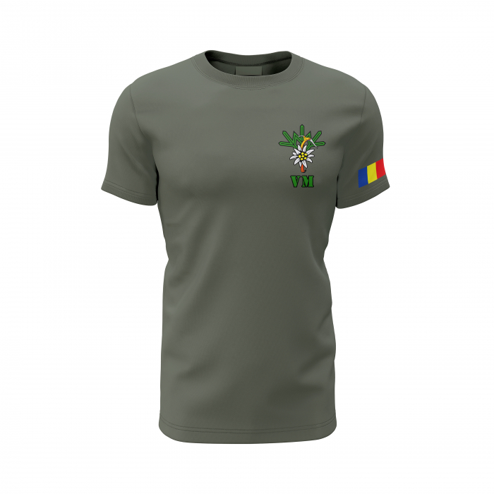 Vânători de Munte - Tricou Premium din Bumbac 100%, 190 GSM, Pre-Micșorat - Khaki [2]