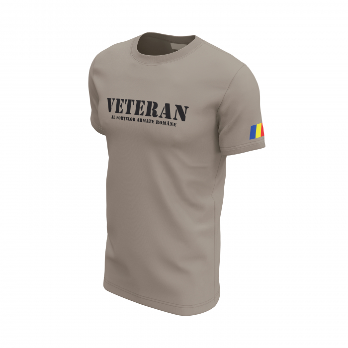 Veteran al Forțelor Armate Române - Tricou Premium din Bumbac 100%, 190 GSM, Pre-Micșorat - Zinc [3]