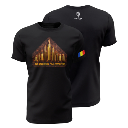 Noutăţi - Alegeri Tactice - Tricou Premium din Bumbac 100%, 190 GSM, Pre-Micșorat - Negru