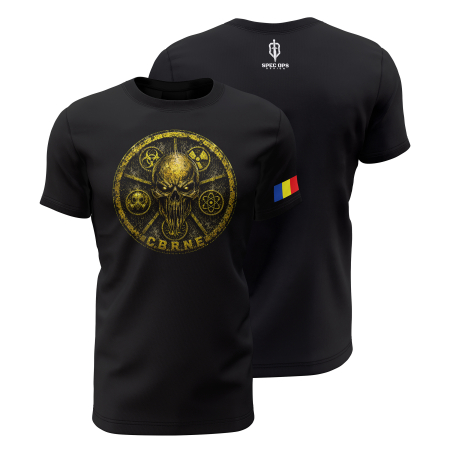 Toate Produsele Spec Ops Design - CBRNE- Tricou Premium din Bumbac 100%, 190 GSM, Pre-Micșorat - Negru - Copie