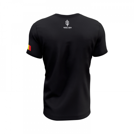 Craniu în Tricolor - Tricou Premium din Bumbac 100%, 190 GSM, Pre-Micșorat - Negru [3]