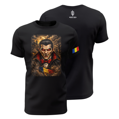 De Colecție - Dracula V2.0 - Tricou Premium din Bumbac 100%, 190 GSM, Pre-Micșorat - Negru