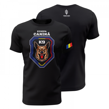 Pompierii - Echipa Canină - Tricou Premium din Bumbac 100%, 190 GSM, Pre-Micșorat - Negru