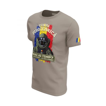 Echipa Pirotehnică - Tricou Premium din Bumbac 100%, 190 GSM, Pre-Micșorat - Zinc [2]