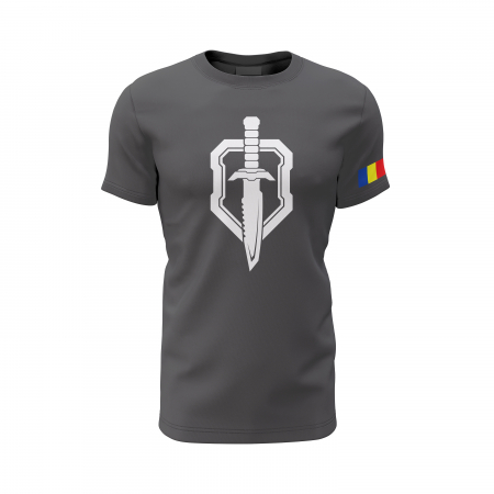 Emblema Spec Ops - Tricou Premium din Bumbac 100%, 190 GSM, Pre-Micșorat - Gri Închis [1]