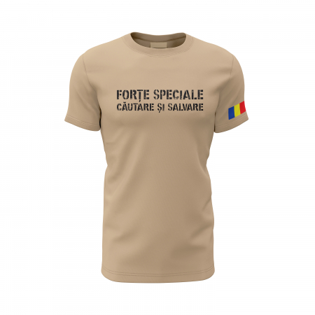 Forțe Speciale - Căutare şi Salvare - Tricou Premium din Bumbac 100%, 190 GSM, Pre-Micșorat - Crem [1]