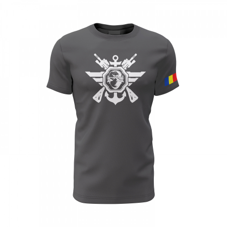 Forțe Speciale - Tricou Premium din Bumbac 100%, 190 GSM, Pre-Micșorat - Gri Închis [1]