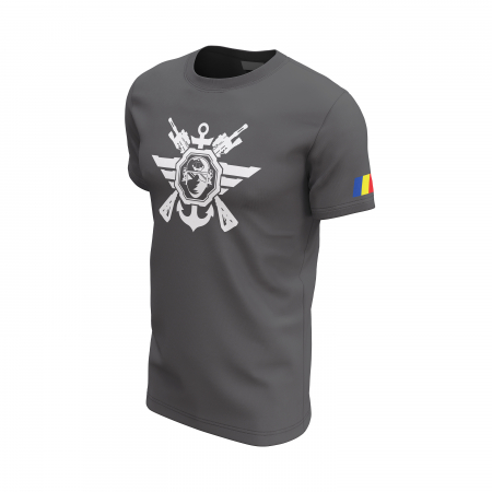 Forțe Speciale - Tricou Premium din Bumbac 100%, 190 GSM, Pre-Micșorat - Gri Închis [2]