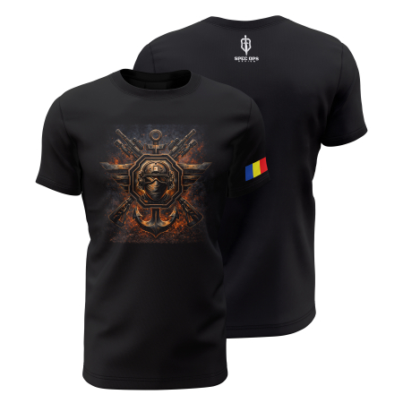 Poliţie - Forțe Speciale V2.0 - Tricou Premium din Bumbac 100%, 190 GSM, Pre-Micșorat - Negru