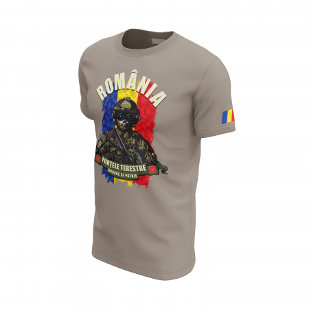 Forţele Terestre - Tricou Premium din Bumbac 100%, 190 GSM, Pre-Micșorat - Zinc [2]