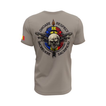 Frați de Arme "Craniu" - Tricou Premium din Bumbac 100%, 190 GSM, Pre-Micșorat - Zinc [3]